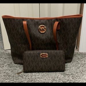 MK large bag with matching wallet